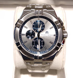 Maurice Lacroix Aikon Chronograph Silver Dial Silver Steel Strap Watch for Men - AI1018-SS002-131-1