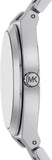 Michael Kors Lennox Three Hand Silver Dial Silver Steel Strap Watch For Women - MK7393