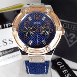 Guess Jet Setter Analog Blue Dial Blue Denim Strap Watch For Women - W0289L1