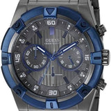 Guess Sport Analog Grey Dial Grey Steel Strap Watch for Men - W0377G5