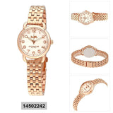 Coach Delancey White Dial Rose Gold Steel Strap Watch for Women - 14502242