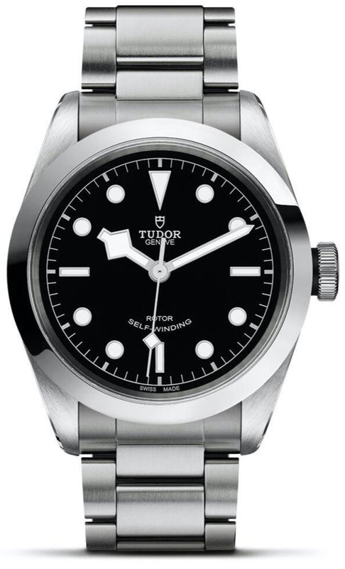Tudor Black Bay Automatic Black Dial Silver Steel Strap Watch for Men - M79540-0001