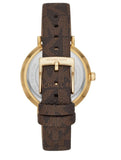 Michael Kors Jayne Three Hand Gold Dial Brown Leather Strap Watch For Women - MK7129