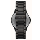 Armani Exchange Hampton Chronograph Black Dial Black Steel Strap Watch For Men - AX2150