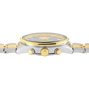 Seiko Sport Chronograph Black Dial Two Tone Steel Strap Watch for Men - SSB430P1