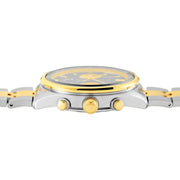 Seiko Sport Chronograph Black Dial Two Tone Steel Strap Watch for Men - SSB430P1