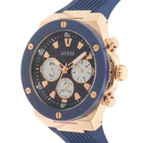 Guess Poseidon Blue Dial Blue Rubber Strap Watch for Men - GW0057G2