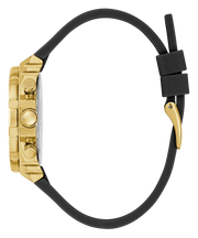 Guess Fusion Chronograph Black Dial Black Leather Strap Watch For Women - GW0553L4