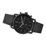Fossil Commuter Black Dial Black Leather Strap Watch for for Men - FS5504