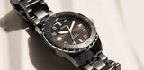Fossil FB-01 Three-Hand Black Dial Black Ceramic Strap Watch for Women - CE1108