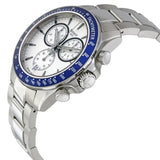 Tissot V8 Quartz T Sport Chronograph Jam Tangan Tali Baja Perak Dial Putih Untuk Pria - T106.417.11.031.00