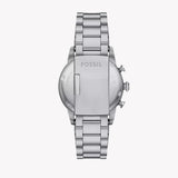 Fossil Sport Tourer Chronograph Blue Dial Silver Steel Strap Watch for Men - FS6047