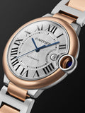 Cartier Ballon Bleu De Cartier Silver Dial Two Tone Steel Strap Watch for Men - W2BB0034