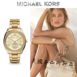 Michael Kors Byrn Quartz Gold Dial Gold Steel Strap Watch For Women - MK6134