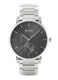 Hugo Boss Oxygen Grey Dial Silver Steel Strap Watch for Men - 1513596