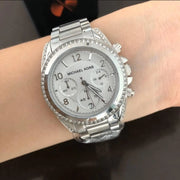 Michael Kors Blair Silver Dial Silver Steel Strap Watch for Women - MK5165