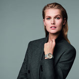 Hugo Boss Hera Chronograph Silver Dial Two Tone Steel Strap Watch for Women - 1502446