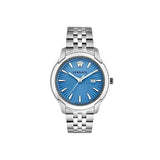 Versace V-Urban Light Blue Dial Silver Steel Strap Watch for Men - VELQ00419