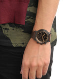 Fossil Goodwin Chronograph Brown Dial Brown Leather Strap Watch for Men - FS5529