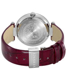 Versace Olympo Crystal Gleam White Dial Purple Leather Strap Watch for Women - VAN010016