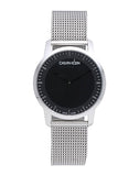 Calvin Klein City Chronograph Black Dial Silver Mesh Bracelet Watch for Men - K2G2G121