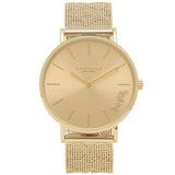 Coach Perry Gold Dial Gold Mesh Bracelet Watch for Women - 14503342