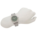 Salvatore Ferragamo F-80 Classic Green Dial Silver Steel Strap Watch for Men - SFDT02123