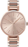 Hugo Boss Allusion Rose Gold Dial Rose Gold Steel Strap Watch For Women - 1502418