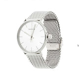 Calvin Klein White Dial Silver Mesh Bracelet Watch for Women - K8M21126