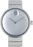 Movado Edge Silver Dial Silver Steel Strap Watch for Women - 3680012