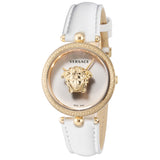 Versace Palazzo Empire White Dial White Leather Strap Watch for Women - VCO040017