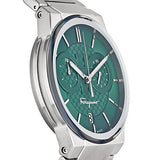 Salvatore Ferragamo Sapphire Chronograph Green Dial Silver Steel Strap Watch for Men - SFME00421