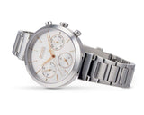 Hugo Boss Flawless Chronograph Silver Dial Silver Steel Strap Watch for Women - 1502530