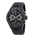 Tag Heuer Carrera Chronograph Tourbillion Titanium Carbon Black Dial Black Rubber Strap Watch for Men - CAR5A8W.FT6071