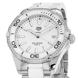 Jam Tangan Wanita Tag Heuer Aquaracer Diamonds White Dial Two Tone Steel Strap - WAY131H.BA0914
