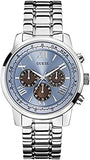 Guess Horizon Chronograph Quartz Blue Dial Silver Steel Strap Watch for Men - W0379G6