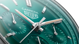 Tag Heuer Carrera Chronograph 44mm Green Dial Green Steel Strap Watch for Men - CBN2A1N.FT6238