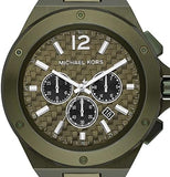 Michael Kors Lennox Chronograph Green Dial Green Steel Strap Watch For Men - MK9103