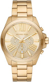 Michael Kors Wren Chronograph Gold Dial Gold Steel Strap Watch For Men - MK8928