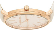 Michael Kors Pyper Quartz White Dial White Leather Strap Watch For Women - MK2800