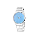 Calvin Klein Stately Blue Mother of Pearl Dial Silver Steel Strap Watch for Women - K3G2312N