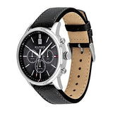 Tommy Hilfiger Kyle Quartz Black Dial Black Leather Strap Watch for Men - 1791630