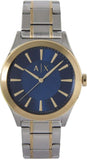 Armani Exchange Nico Quartz Blue Dial Two Tone Steel Strap Watch For Men - AX2332