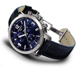 Tissot PRC 200 Chronograph Blue Dial Jam Tangan Tali Kulit Biru Untuk Pria - T055.417.16.047.00