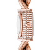 Michael Kors Chain Lock Three-Hand Rose Gold Dial Rose Gold Steel Strap Watch for Women - MK4827