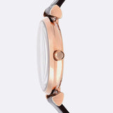 Emporio Armani Classic Quartz Pink Dial Brown Leather Strap Watch For Women - AR1911
