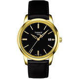 Tissot T Classic Dream Black Dial Black Leather Strap Watch for Men - T033.410.36.051.01