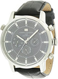 Tommy Hilfiger Harrison Chronograph Black Dial Black Leather Strap Watch for Men - 1790875