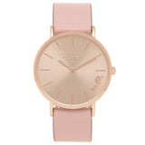 Coach Delancey Gold Dial Pink Leather Strap Watch for Women - 14503332