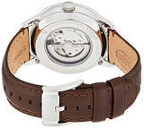 Fossil Townsman Automatic White Dial Brown Leather Strap Watch for Men - ME3064